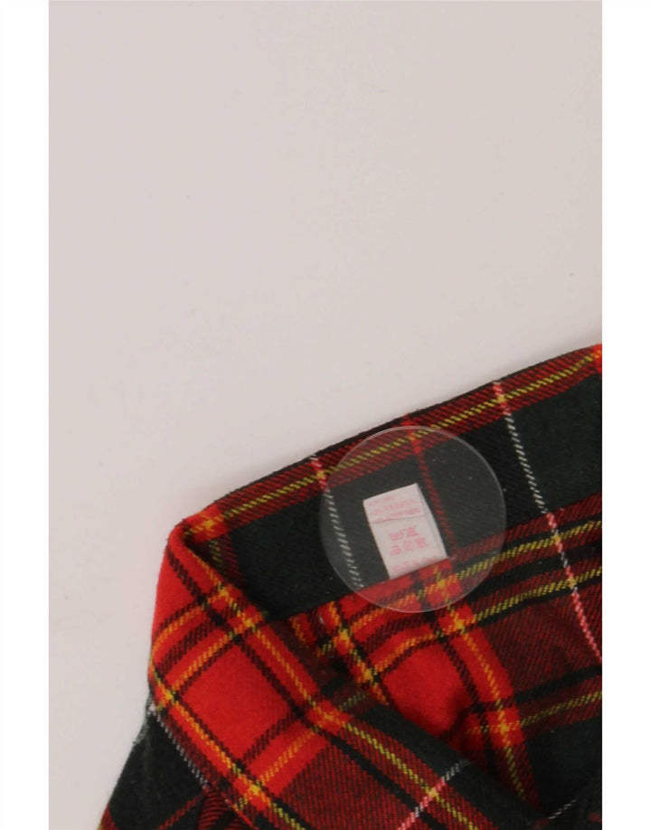Vintage Herren Overshirt Flanellhemd Größe 43 Große rot karierte Wolle