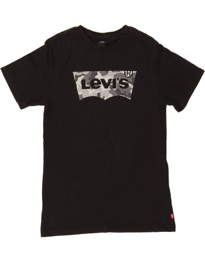 LEVI'S Mens Graphic T-Shirt Top Small Black Cotton Vintage Levi's and Second-Hand Levi's from Messina Hembry 