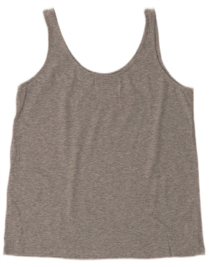 Superdry Damen Grafik-Trägershirt UK 8 Small Grau Baumwolle