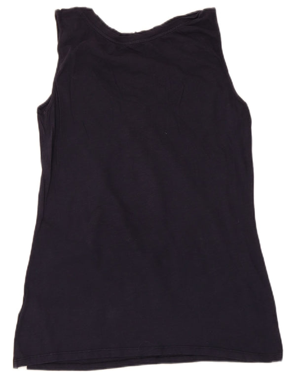 White Stuff Damen-Trägershirt, UK-Größe 44, mittlere Marineblau-Baumwolle