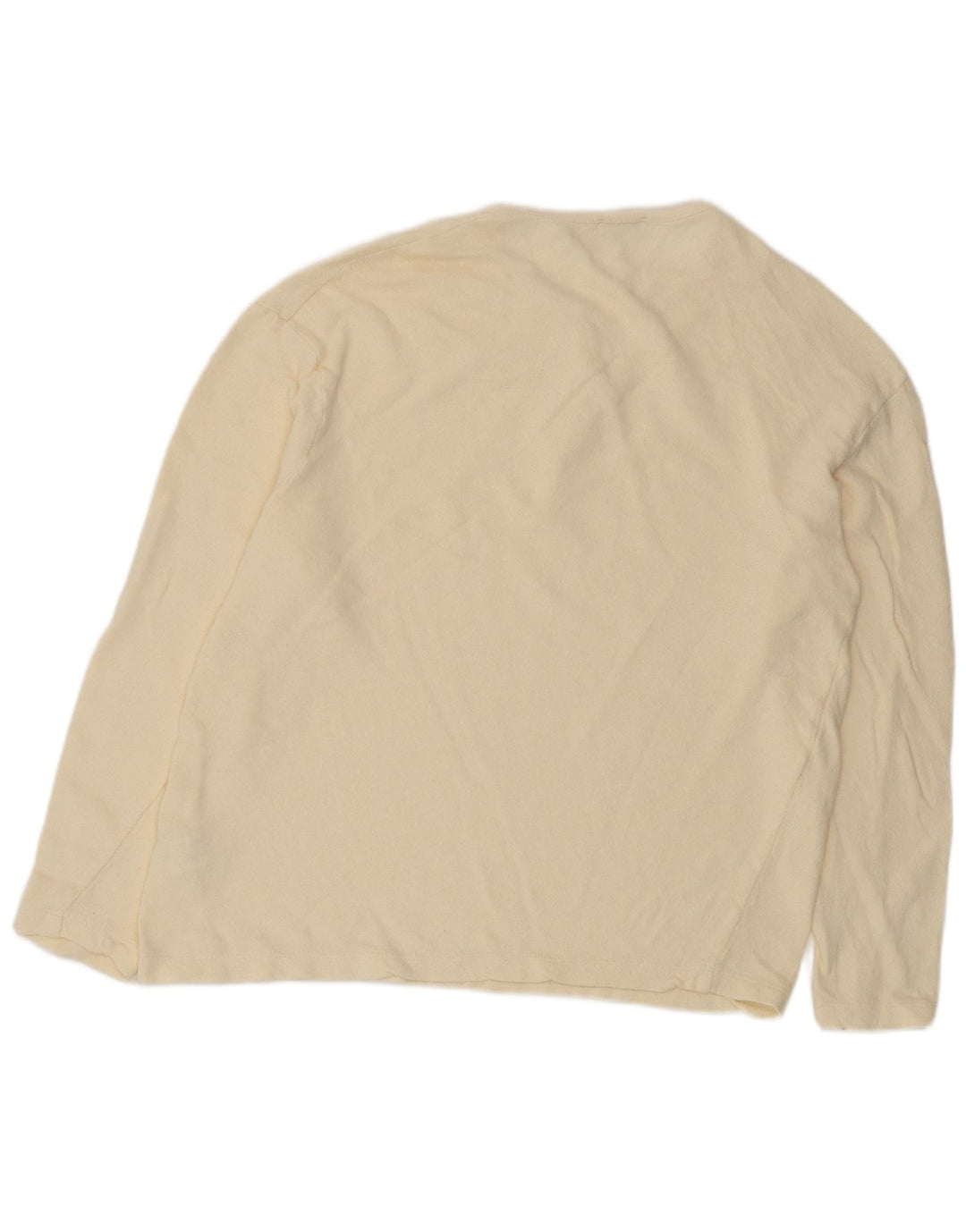 Zara Damen Bluse Top UK 18 XL Off White Baumwolle