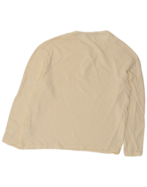 Zara Damen Bluse Top UK 18 XL Off White Baumwolle