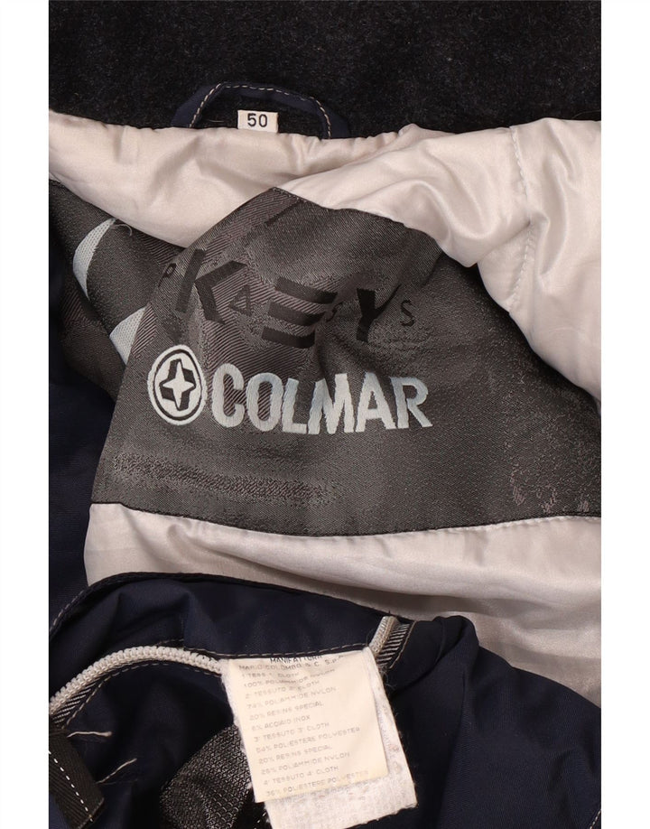 Colmar Herren-Skijacke mit Kapuze, IT 50, Mittelmarineblau, Colourblock-Polyamid