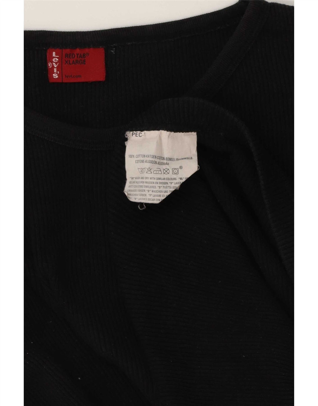 Levi's Herren T-Shirt Top XL Schwarz Baumwolle