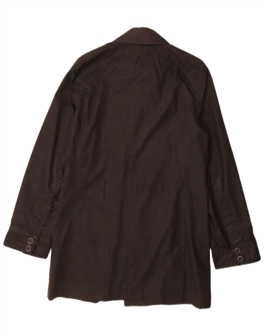 REISS Herrenmantel UK 36 Small Schwarz Baumwolle