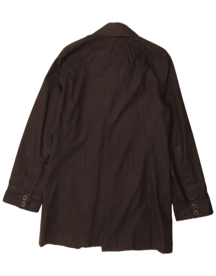 REISS Herrenmantel UK 36 Small Schwarz Baumwolle