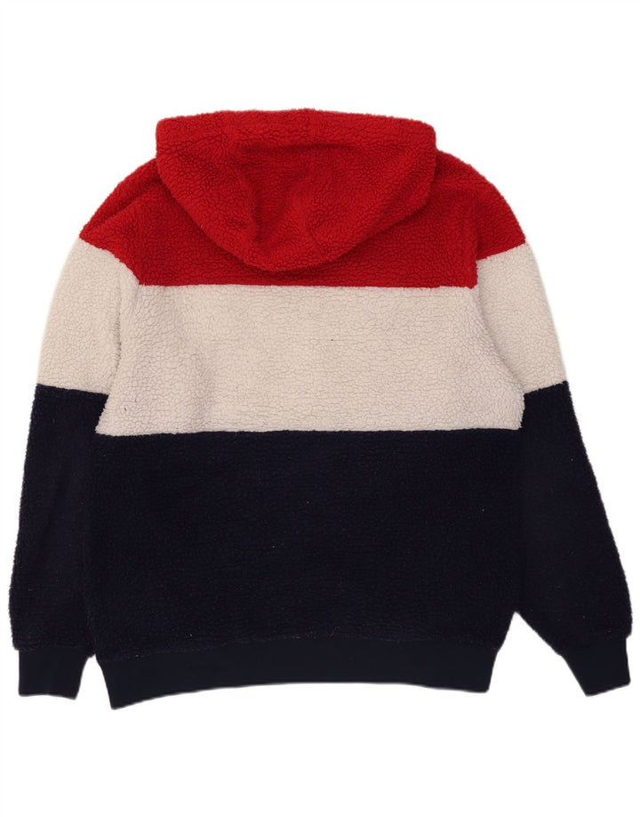 FILA Herren-Fleecepullover mit Kapuze, mittelgroß, mehrfarbig, Farbblock