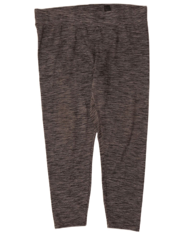 Marks & Spencer Damen Crop Leggings UK 18 XL Grau meliertes Polyester