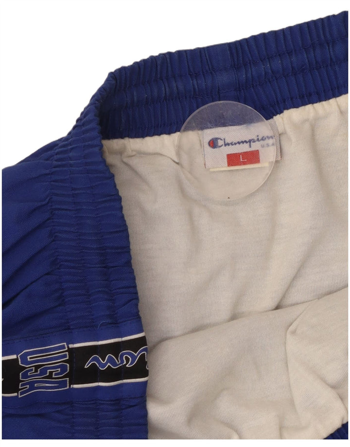 CHAMPION Herren-Sportshorts mit Grafik, groß, blau, Polyester