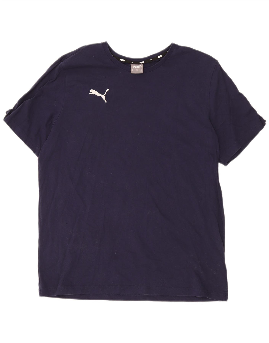 Puma Herren T-Shirt Top XL Marineblau Baumwolle