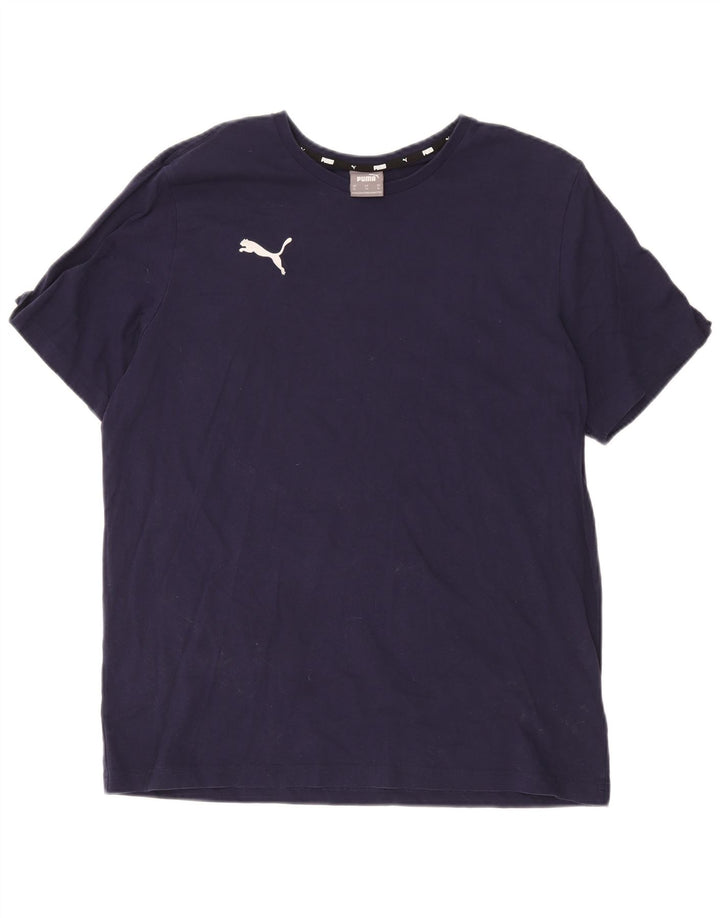 Puma Herren T-Shirt Top XL Marineblau Baumwolle