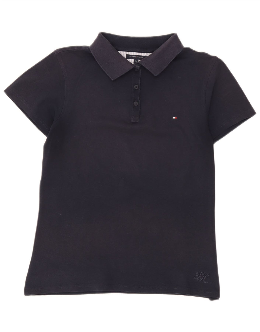 Tommy Hilfiger Damen Poloshirt EU 40 Mittel Marineblau