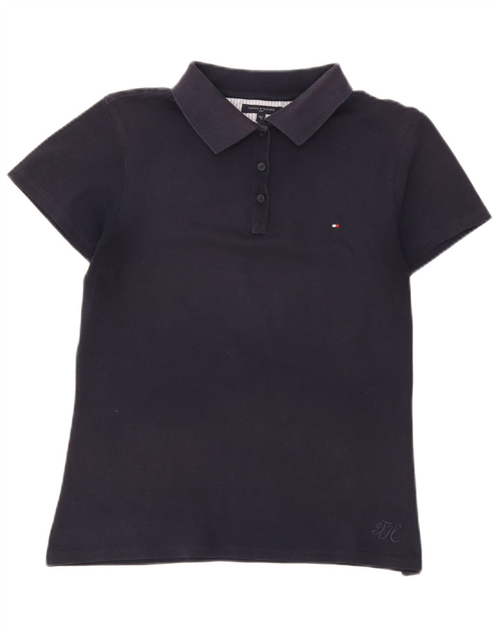 Tommy Hilfiger Damen Poloshirt EU 40 Mittel Marineblau