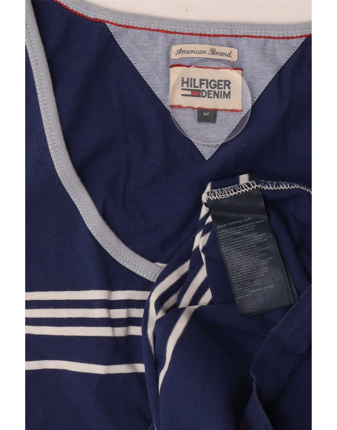 Tommy Hilfiger Herren-Trägershirt aus mittelblauer, gestreifter Baumwolle