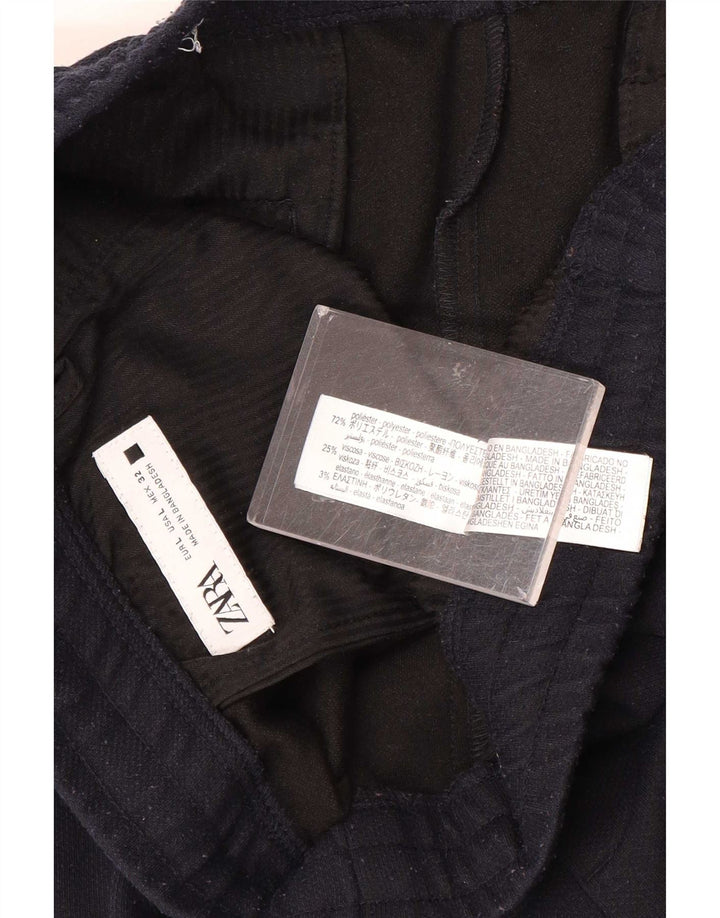 Zara Slim Chino-Hose für Herren, Größe L, W32, L31, Marineblau, Polyester
