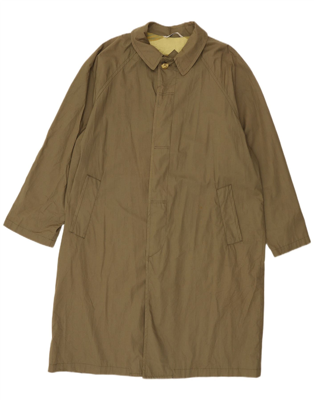 Stratos Herrenmantel UK 40 Large Khaki Baumwolle