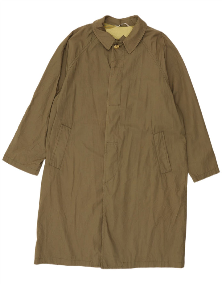 Stratos Herrenmantel UK 40 Large Khaki Baumwolle