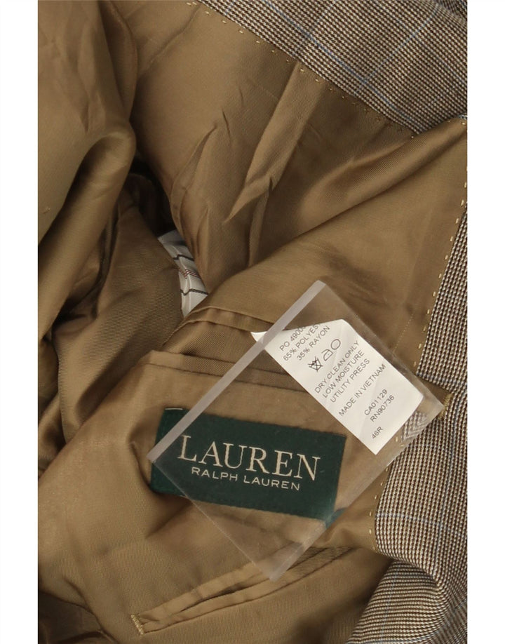 Ralph Lauren Herren-Blazer mit 2 Knöpfen, UK 46, 2XL, graues Polyester
