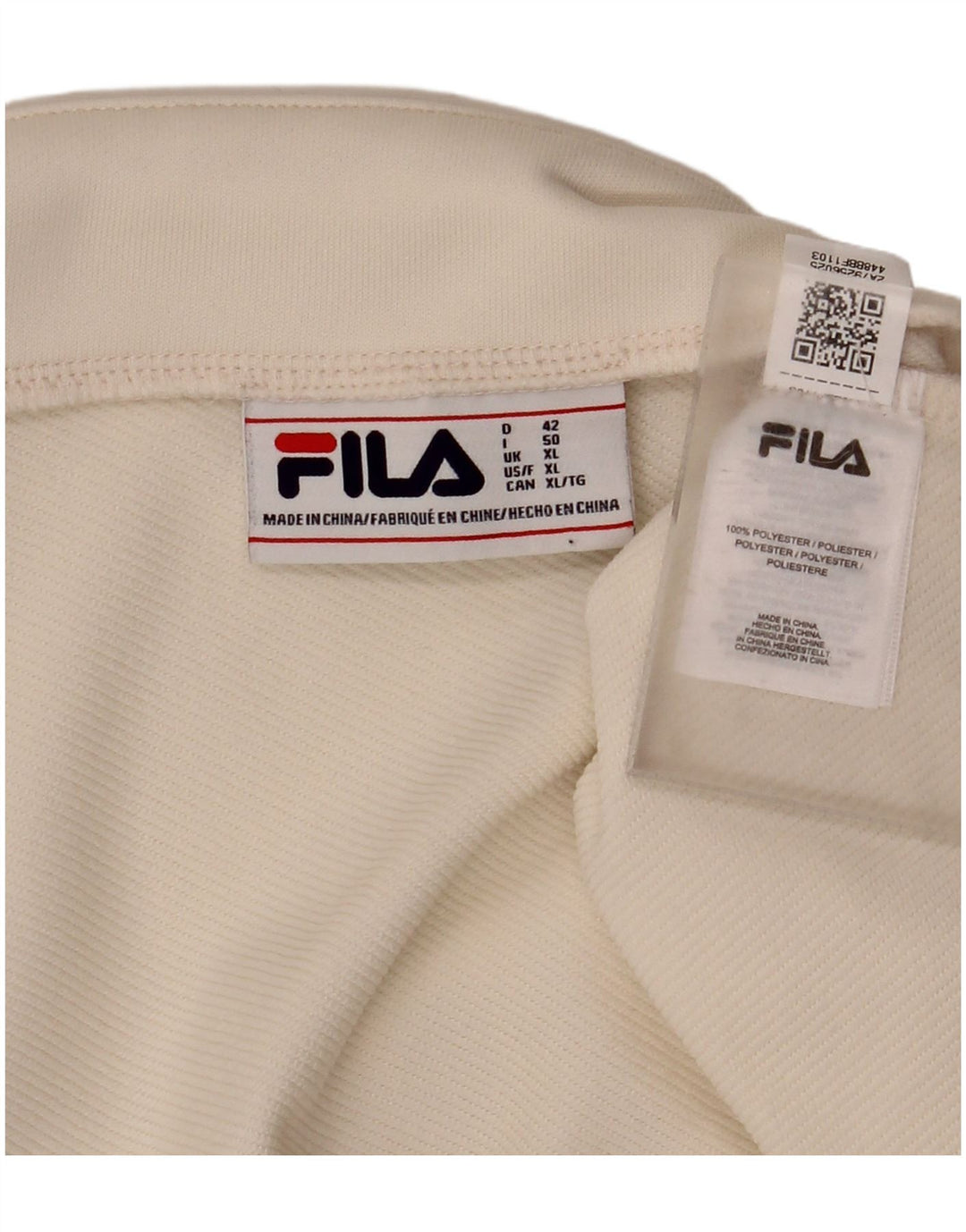 Fila Damen Minirock XL W36 Off White Polyester