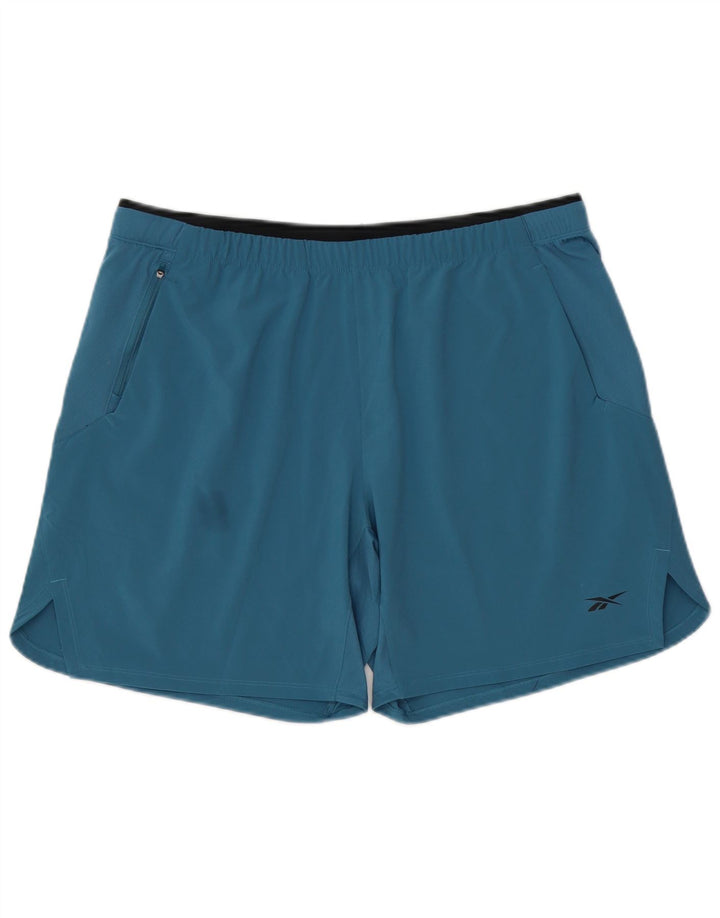 Reebok Herren Sportshorts, groß, blau, Polyester