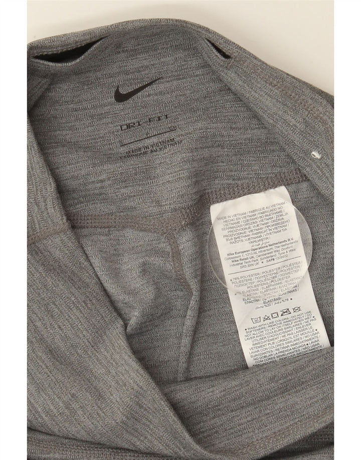 NIKE Womens Dri Fit Leggings UK 10 Small  Grey Polyester