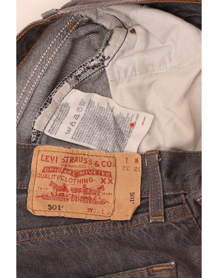 Levi's Herren 501 Straight Jeans W32 L32 Graue Baumwolle