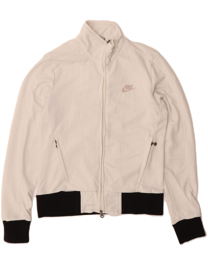 NIKE Womens Tracksuit Top Jacket UK 10/12 Medium White Colourblock Vintage Nike and Second-Hand Nike from Messina Hembry 