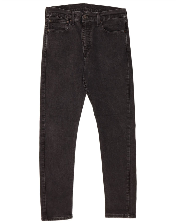 Levi's Herren Slim Jeans W33 L32 Schwarze Baumwolle