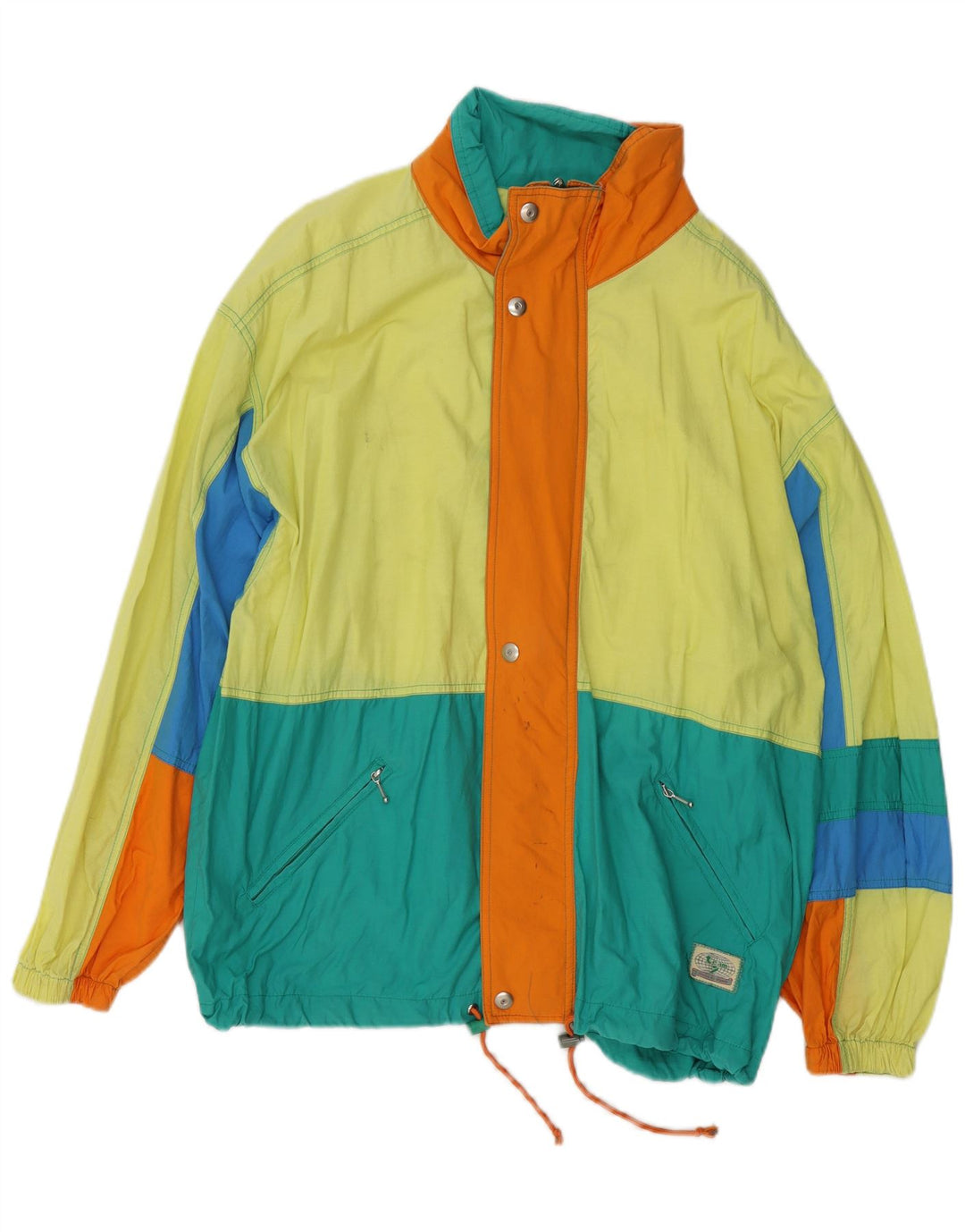 Vintage Herren-Utility-Jacke UK 40, groß, mehrfarbig, Farbblock