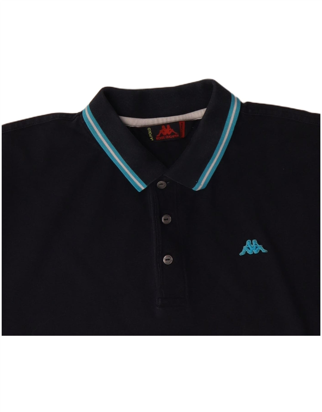 KAPPA Herren Poloshirt 2XL Marineblau Baumwolle