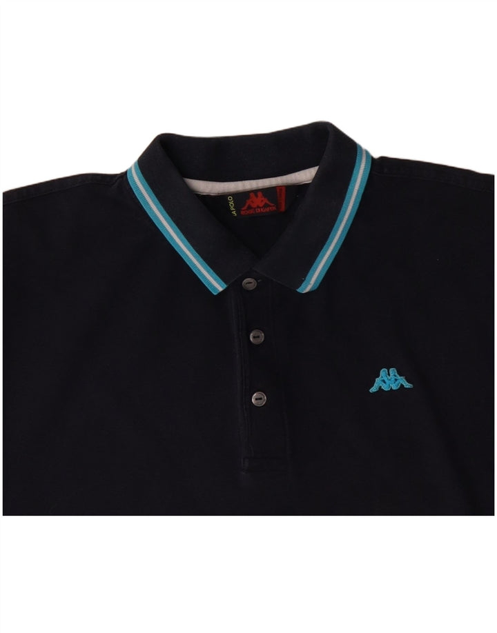 KAPPA Herren Poloshirt 2XL Marineblau Baumwolle
