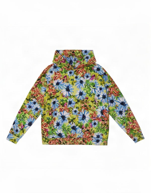 Desigual Damen Übergroßer Kapuzenpullover UK 14 Medium Mehrfarbig mit Blumenmuster