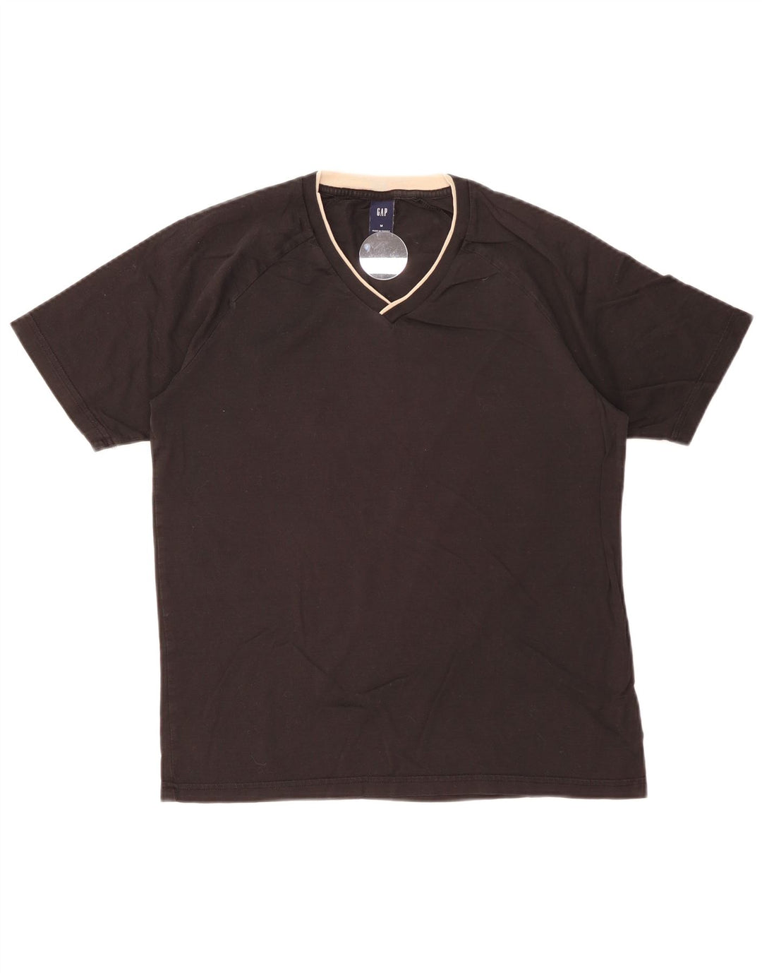 Gap Herren T-Shirt Top Medium Schwarz Baumwolle