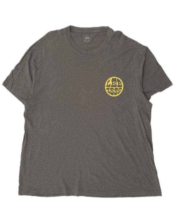 Lee Herren-T-Shirt mit entspannter Passform, Grafik, 2XL, grüne Baumwolle