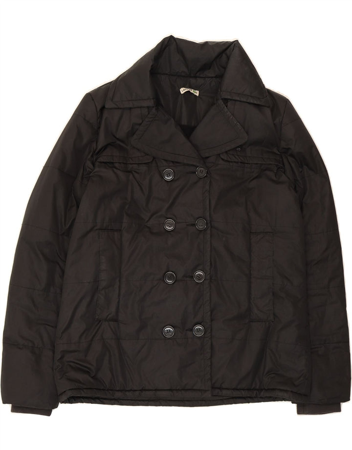 LACOSTE Womens Padded Jacket UK 14 Large Black Polyester Vintage Lacoste and Second-Hand Lacoste from Messina Hembry 