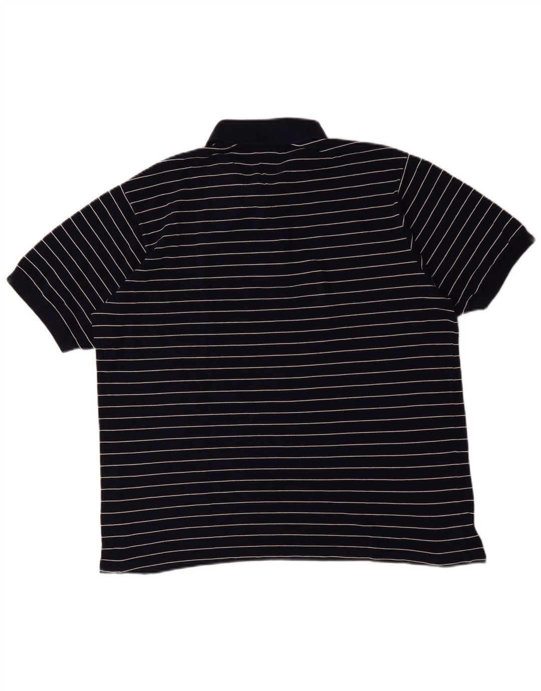 Lacoste Herren Poloshirt Größe 7 2XL Marineblau gestreift