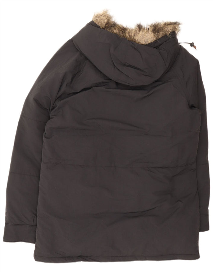Levi's Herren-Mantel mit Kapuze, gepolstert, UK 38, mittelschwarz, Polyamid