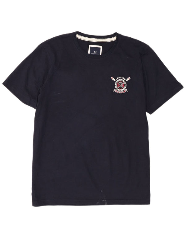Crew Clothing Herren T-Shirt Top XL Marineblau Baumwolle