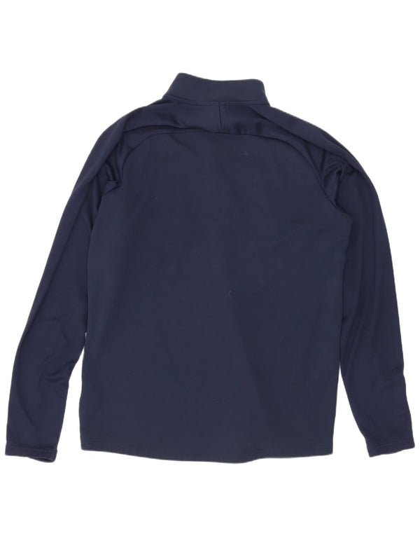 Nike Herren Dri Fit Pullover-Trainingsanzug-Oberteil, mittelgroß, Marineblau, Farbblock