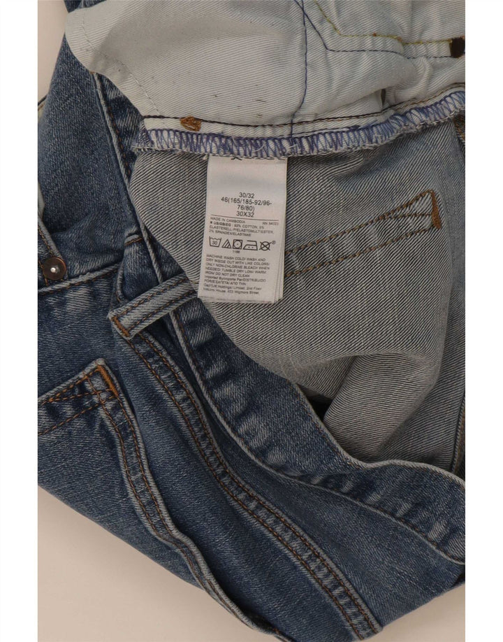 Gap Herren Tapered Jeans W30 L32 Blaue Baumwolle