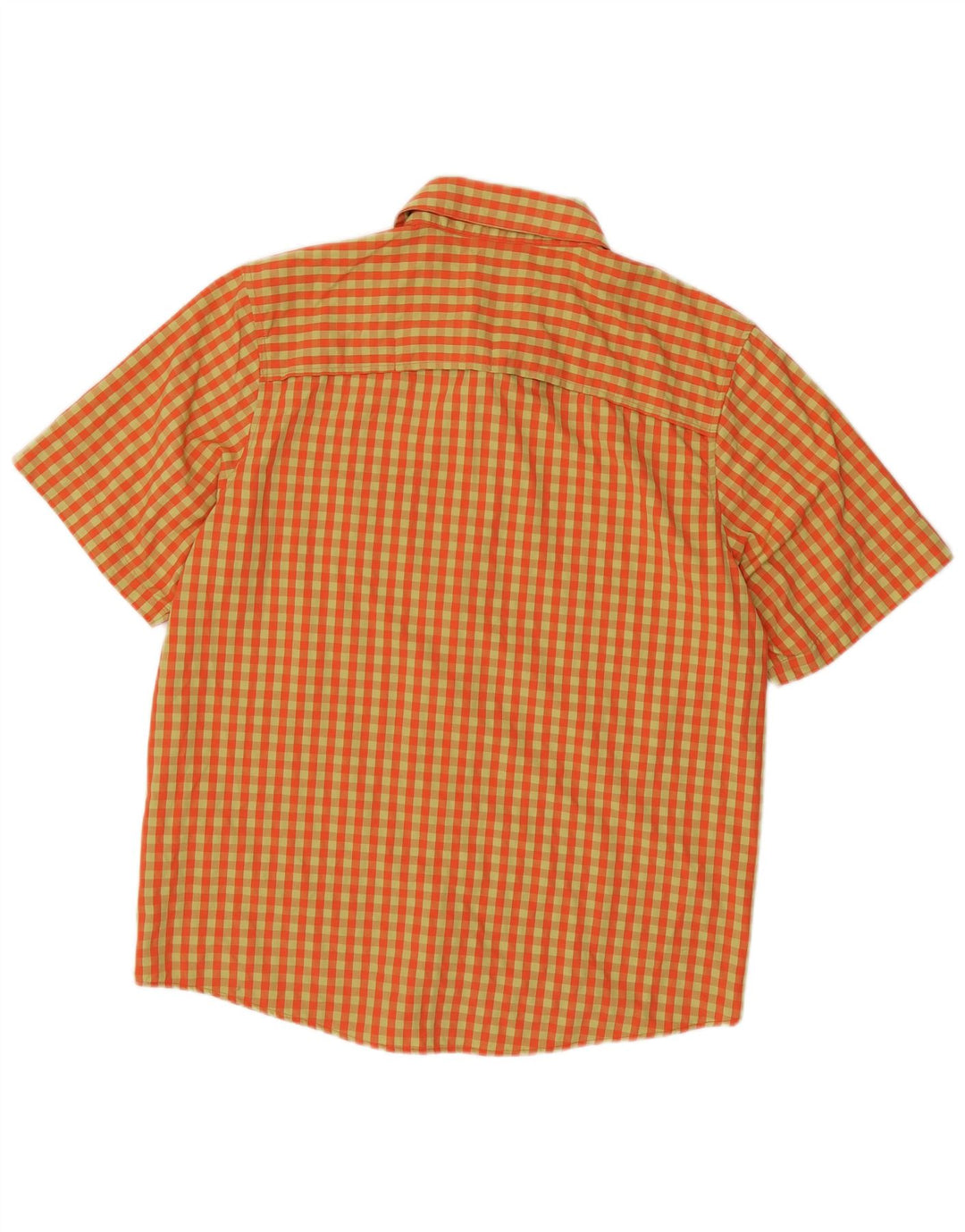 Adidas Herren Kurzarmshirt Mittelorange Gingham Polyester