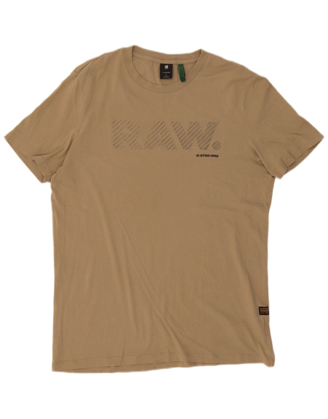 G-Star Herren Grafik T-Shirt Top Large Beige Baumwolle
