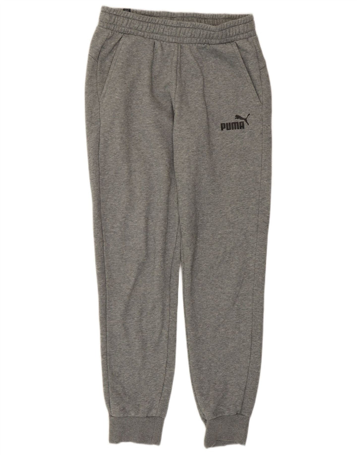 Puma Herren-Trainingshose, Jogginghose, mittelgrau gefleckte Baumwolle