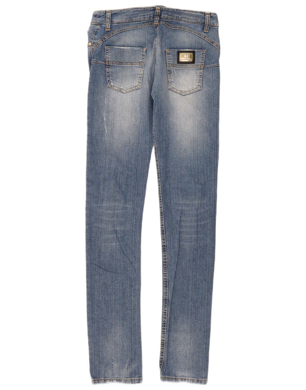 Elisabetta Franchi Damen Distressed Skinny Jeans W29 L35 Blaue Baumwolle