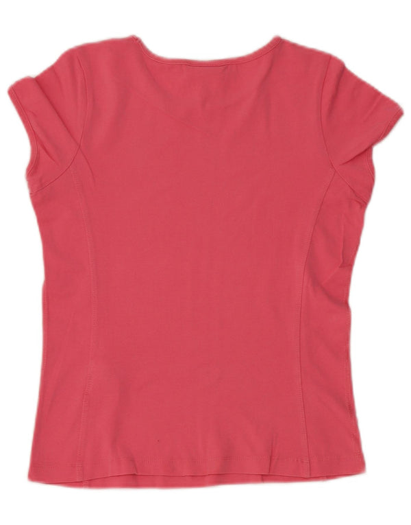 CHAMPION Damen Heritage Classics Crop T-Shirt Top UK 8 Small Rosa Baumwolle
