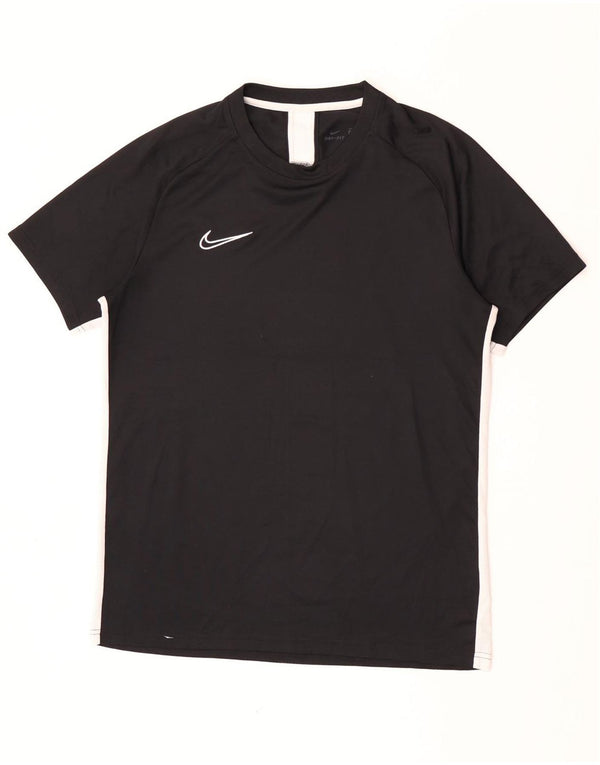Nike Herren Dri Fit T-Shirt Top Large Schwarz Colourblock