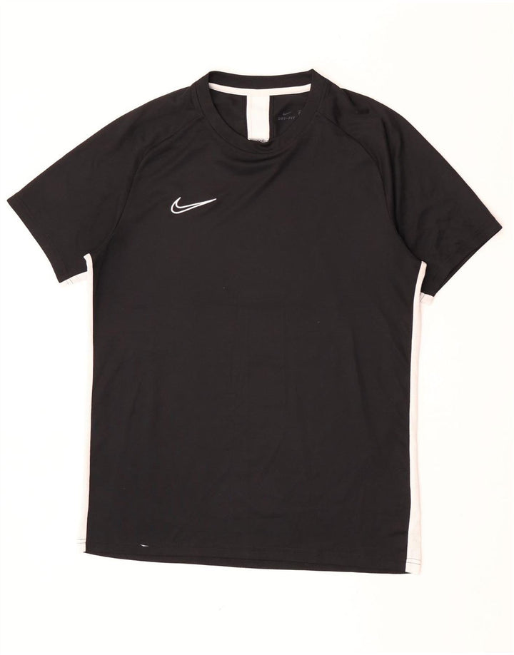 Nike Herren Dri Fit T-Shirt Top Large Schwarz Colourblock