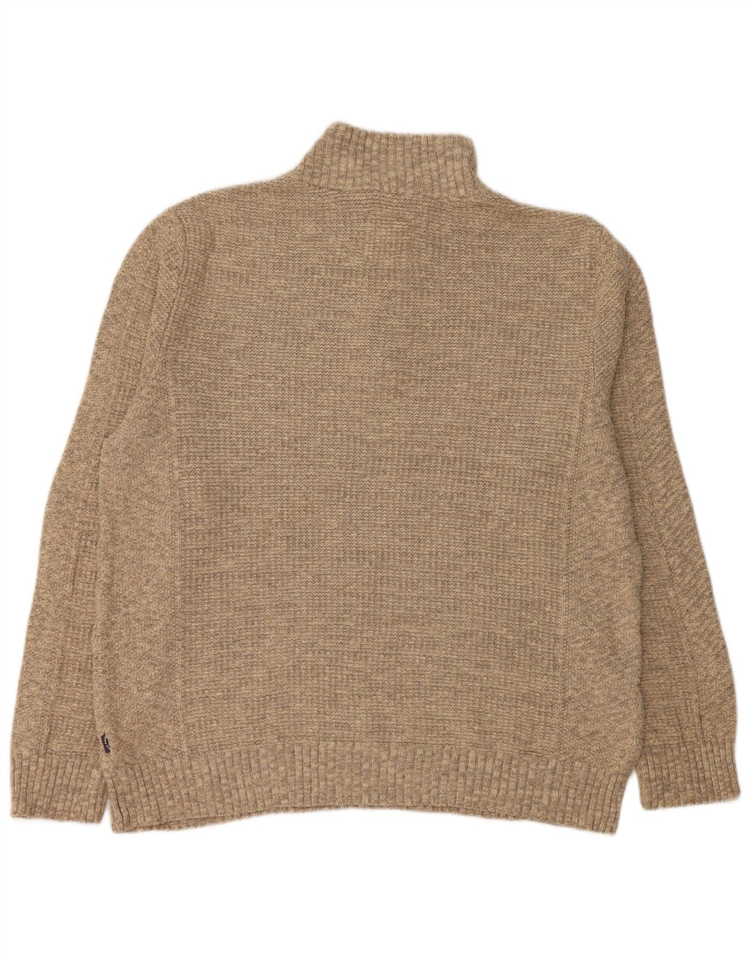FAT FACE Herren-Pullover mit Reißverschluss, XL, graue Baumwolle