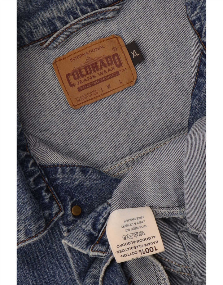 Colorado Herren Jeansjacke UK 42 XL Blaue Baumwolle