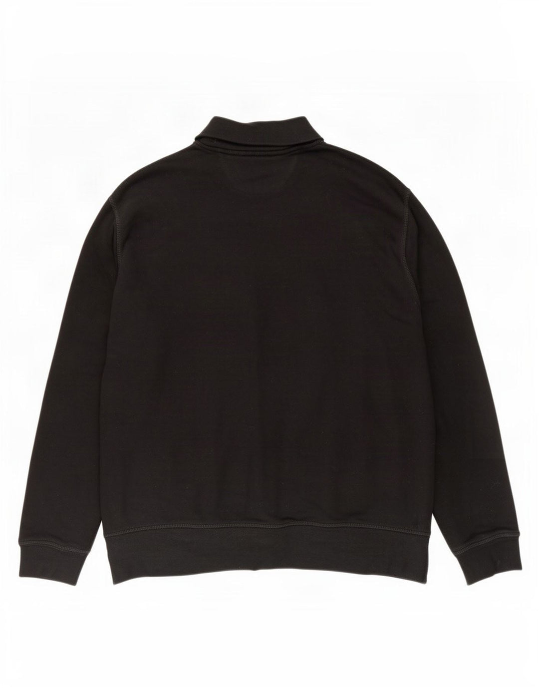 Zara Herren-Sweatshirt mit Reißverschluss am Hals, Mittelschwarz